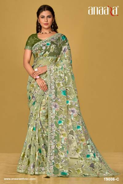 ANAARA BY TATHASTU DESIGNER ORGANZA SAREES WHOLESALER IN INDIA